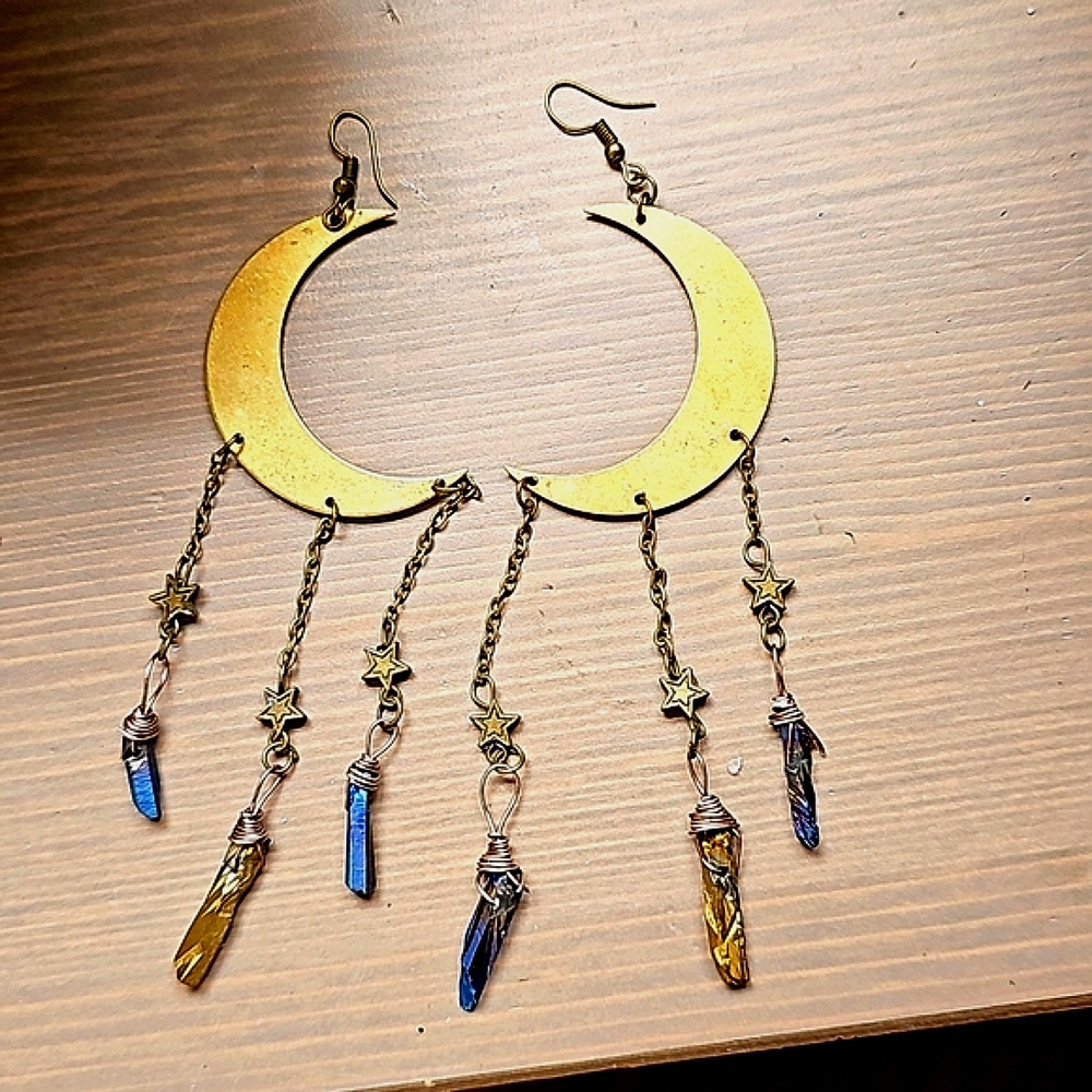 Moon and Stars Earrings